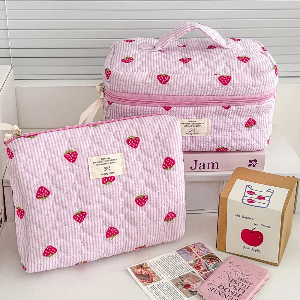 Strawberry Embroidered Backpack