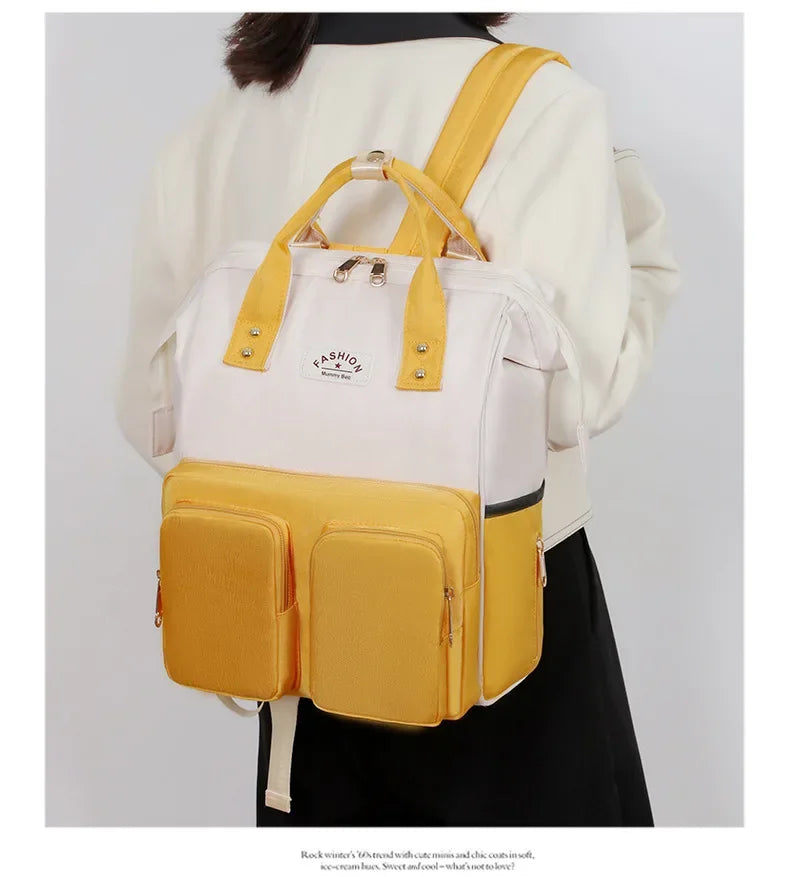Multifunktionale Mama-Taschen mit großem Fassungsvermögen für Ausflüge, Reiserucksack, wasserdicht, tragbar, Mutter- und Babytasche, Damen-Rucksack
