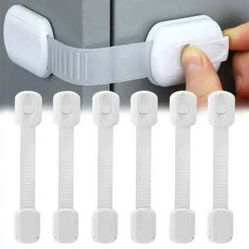 Baby Safety Lock, Drawer Child Proof Latch, Cabinet Locks, Self-Adhesive Cabinet, Drawer and Door Straps, Baby Proof Straps