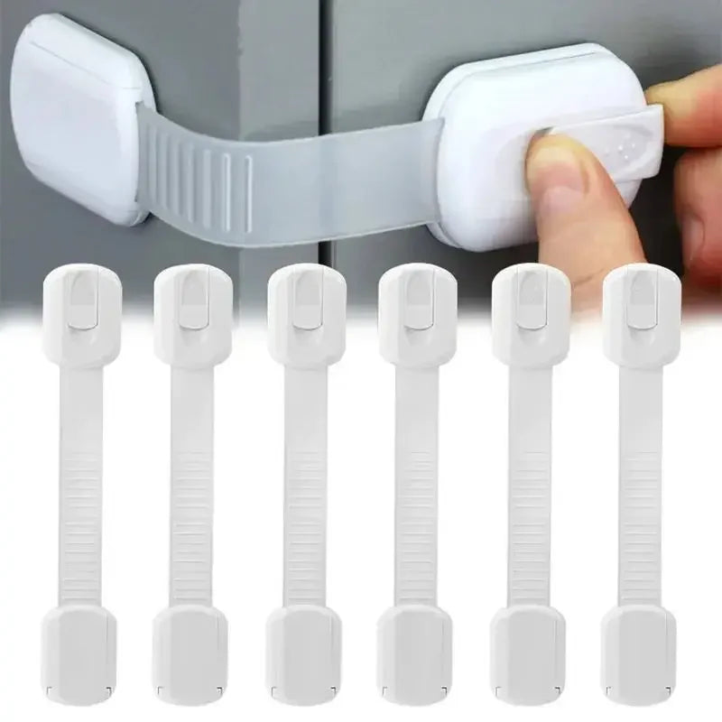 Baby Safety Lock, Drawer Child Proof Latch, Cabinet Locks, Self-Adhesive Cabinet, Drawer and Door Straps, Baby Proof Straps