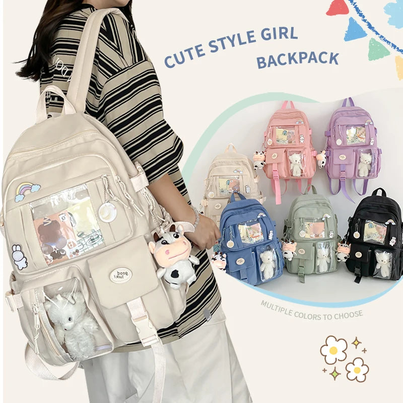 Cute Nylon Student Backpack