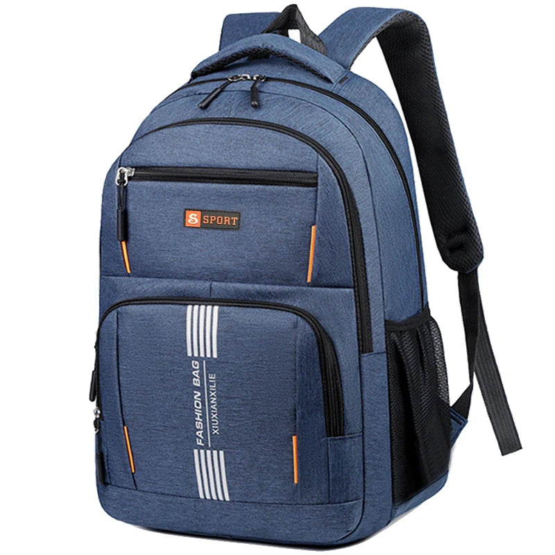 Modischer minimalistischer Herrenrucksack, leichter Nylon-Rucksack mit mehreren Aufbewahrungsfächern für Schule und Wochenendausflüge