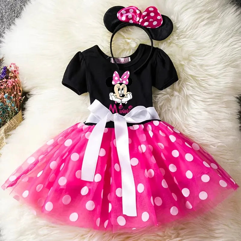 Mickey Minnie Mouse Baby Mädchen Cosplay Kostüm Kinder Fancy Polka Dot Kleid Prinzessin Kleid Kinder Geburtstag Party Kleidung Geschenk