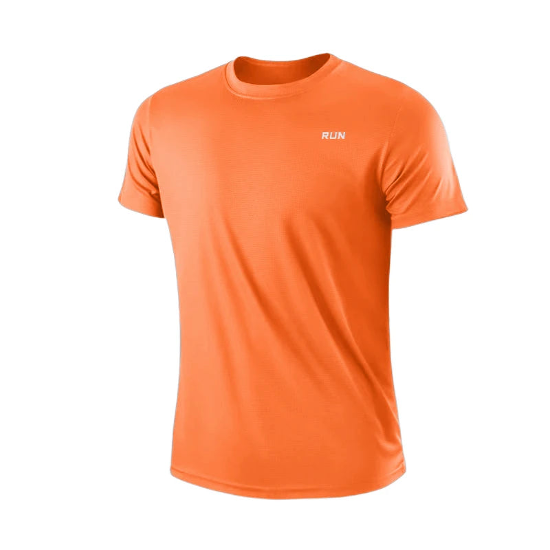 Men's Quick Dry Short Sleeve Gym Running Moisture Wicking Crew Neck T-Shirt Workout Exercise Gym Sports Shirt Tops Lightweight