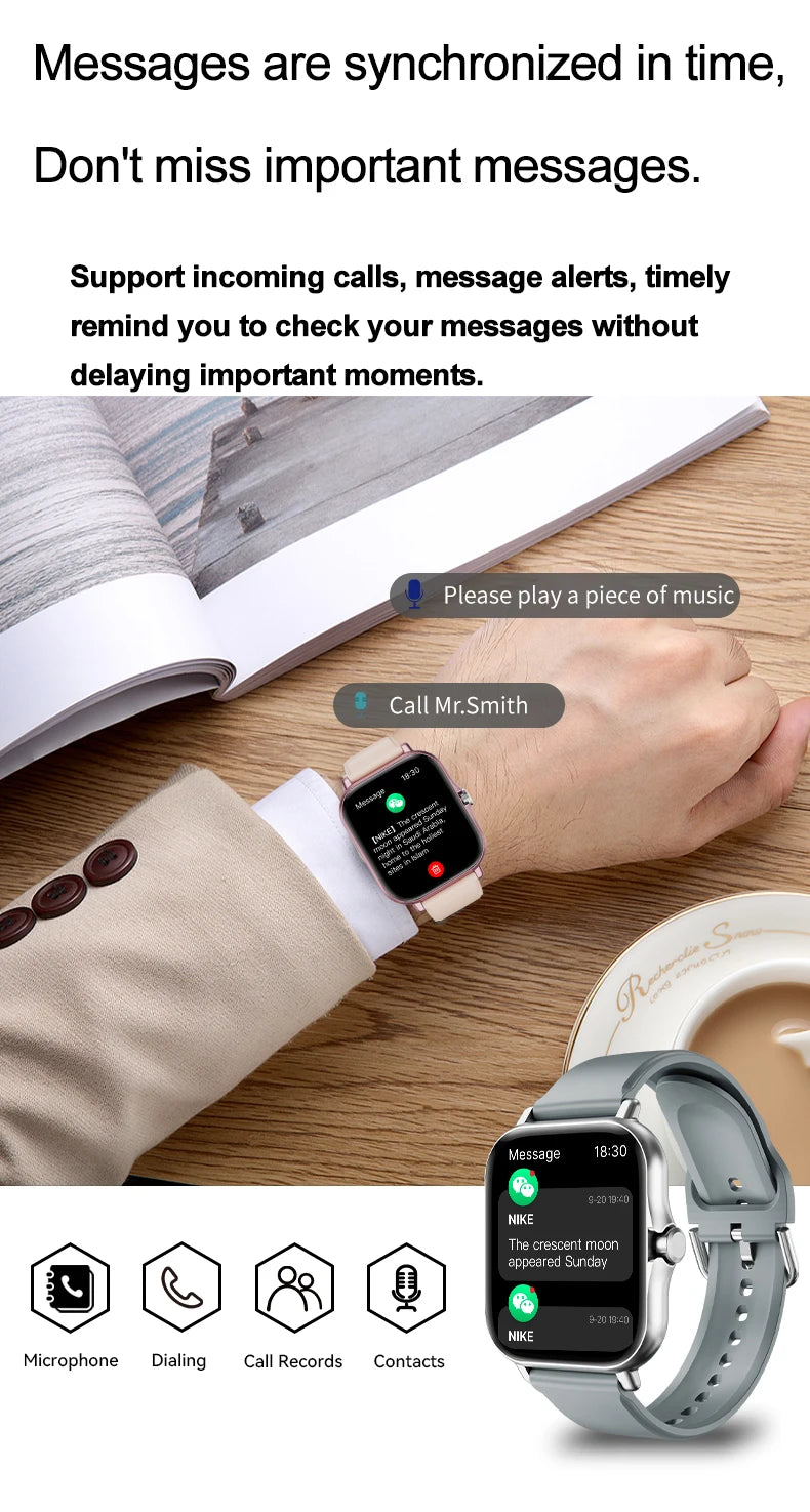 LAXASFIT 2025, neue Smartwatch für Männer und Frauen, Geschenk, voller Touchscreen, Sport-Fitness-Uhr, Bluetooth-Anruf, digitale Smartwatch