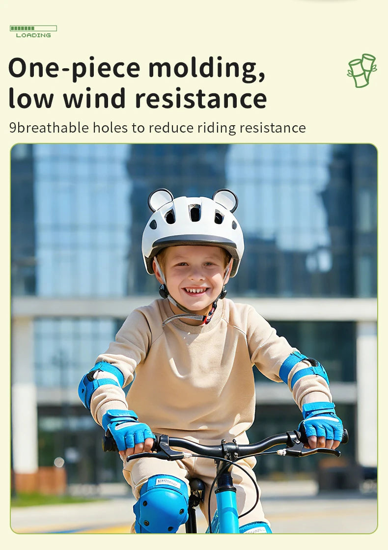 Kinder-Fahrradhelm mit Panda-Cartoon-Design für Kleinkinder, Skateboard, Roller, Radfahren, 51-55cm Kinderfahrradhelm