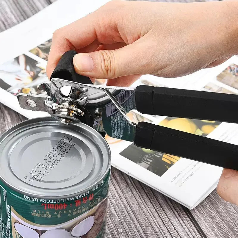 Edelstahl Multifunktionaler Professioneller Dosenöffner Manueller Dosenöffner für Craft-Bier Griff-Dosenöffner Flaschenöffner Küchenzubehör