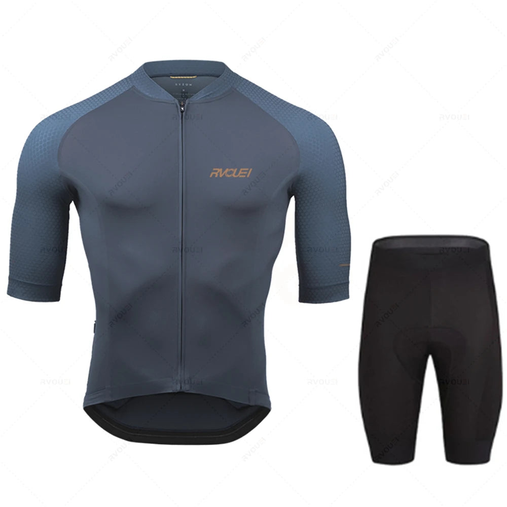 2023 Rvouei Pro Team Cycling Clothing Men New Road Bike Wear Racing Clothing Breathable Cycling Jersey Set Ropa Ciclismo Maillot