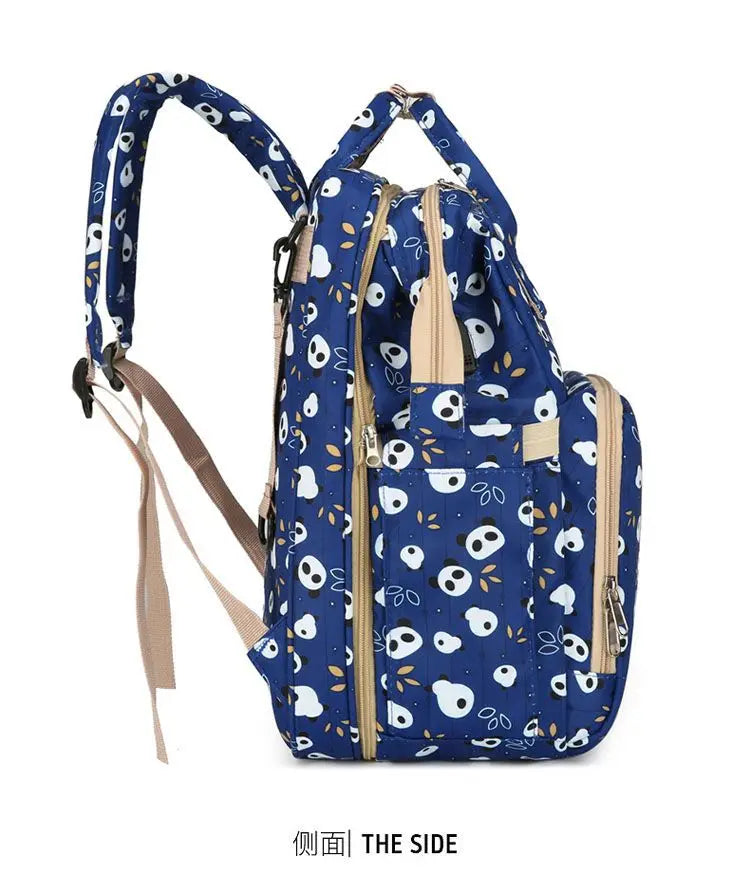 Mama Wickeltaschen Babybett Mutter Große Kapazität Windel Milchflasche Rucksäcke mit Wickelunterlage Praktische Baby-Stilltaschen Geschenk