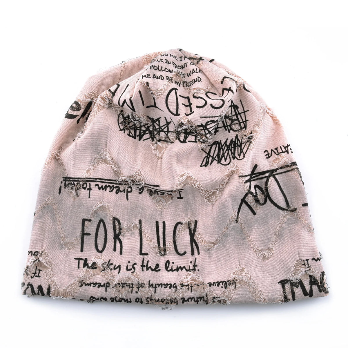 Beanie-Mütze mit Buchstaben-Aufdruck für Damen und Herren, Vintage-Design im Distressed-Look  Wasteland Style Frühling Sommer Warmer, mit Fleece gefütterter Winter