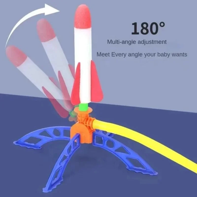 Kinder im Freien Rakete Fuß pumpe im Freien Luft pressen hoch fliegende Rakete Anzug springt luft betriebene Raketenwerfer Spiel Kinder Spielzeug Geschenke