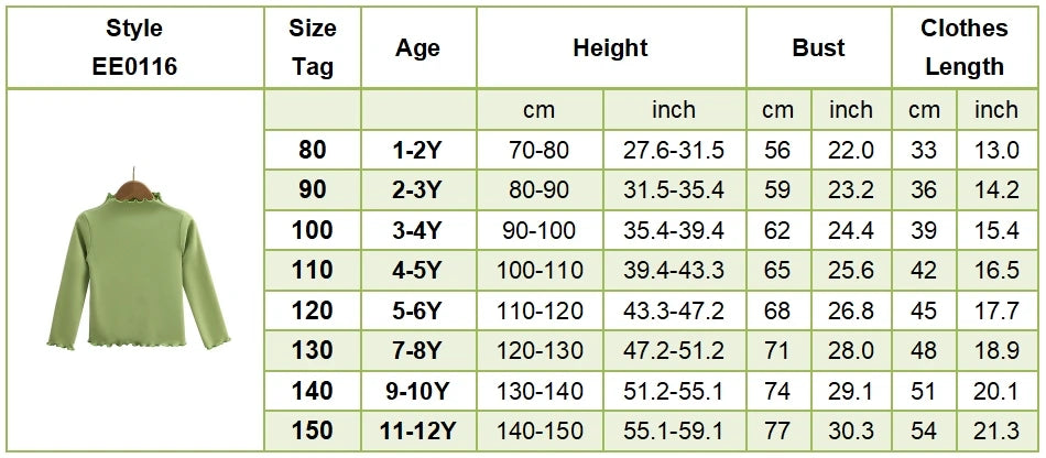 Kinder Kleidung Neue Mädchen Basis Shirt Für Herbst und Winter Kinder Trendy Schwarz Pilz Rand Einfarbig Lange Ärmeln T-shirt
