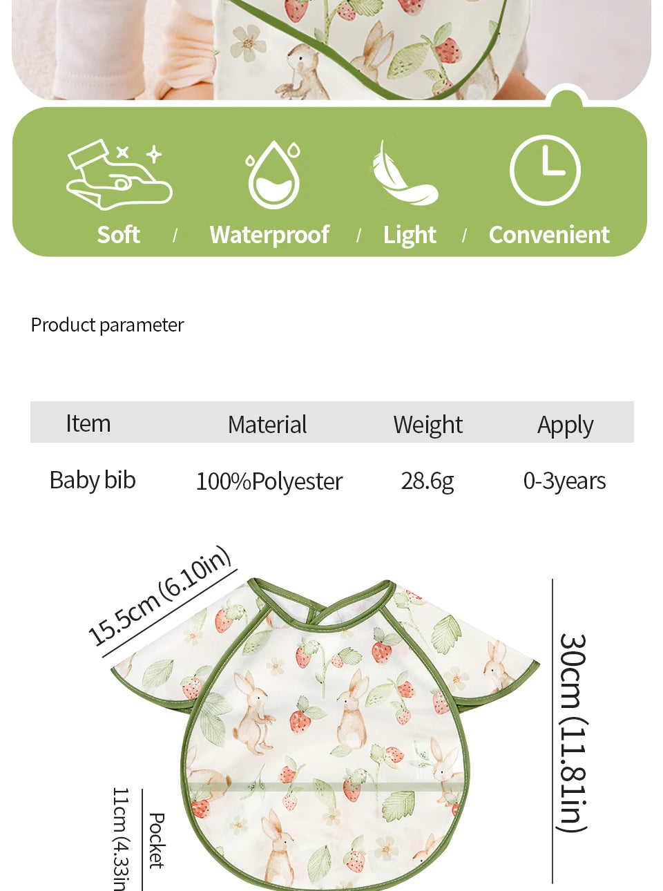 Kangobaby # Mein weiches Leben #   Neue wasserdichte Baby ärmellose Lätzchen Mode Ganzkörperabdeckung
