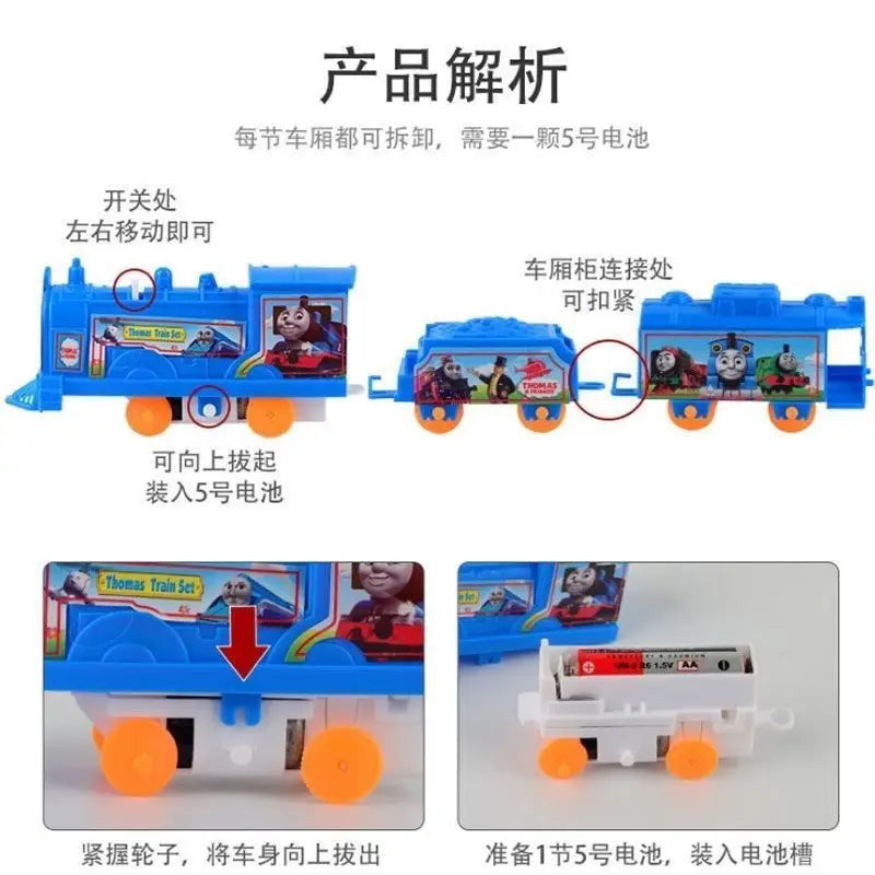 Neues Elektrisches Spielzeugeisenbahn-Set für Kinder mit Lernfunktion und Montagebahn