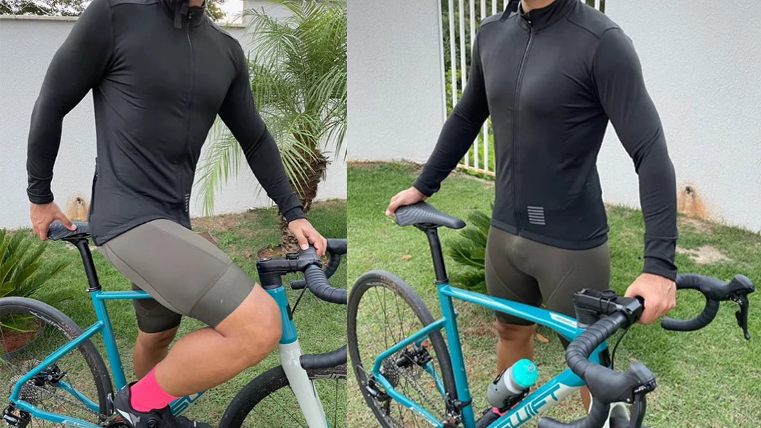 YKYWBIKE Herren Radtrikot Winter & Herbst Langarm Thermo-Fleece-Futter Fahrrad Warme Jacke Rennrad MTB Kleidung