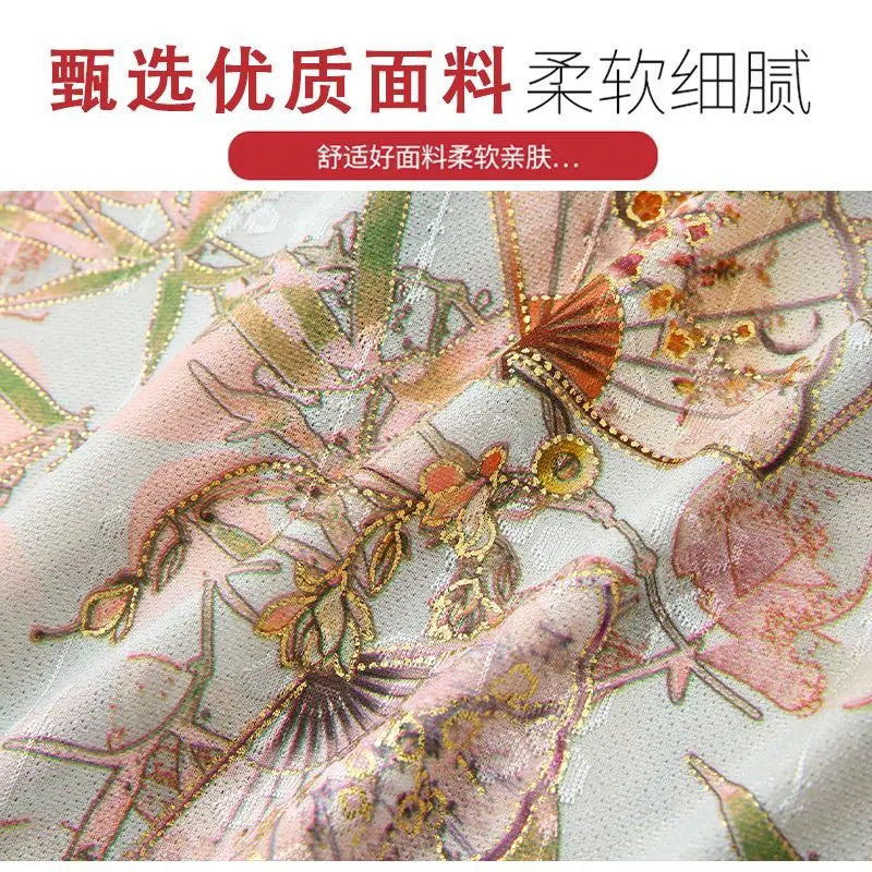 Neuer chinesischer Stil: Elegante Damen-Strickoberteile aus Eisseide für Frühling/Sommer – Ideal für ältere Frauen und Omas