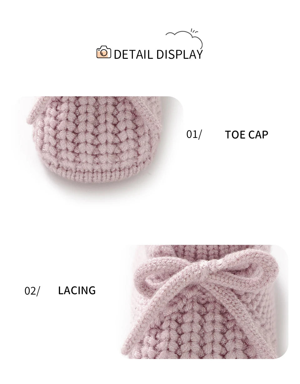 Baby Schuhe Gestrickte Neugeborenen Bett Schuhe 0-18M Warme Kleidung Zubehör Infant Jungen Mädchen Erste Stiefel Fashion Solid kleinkind Kind