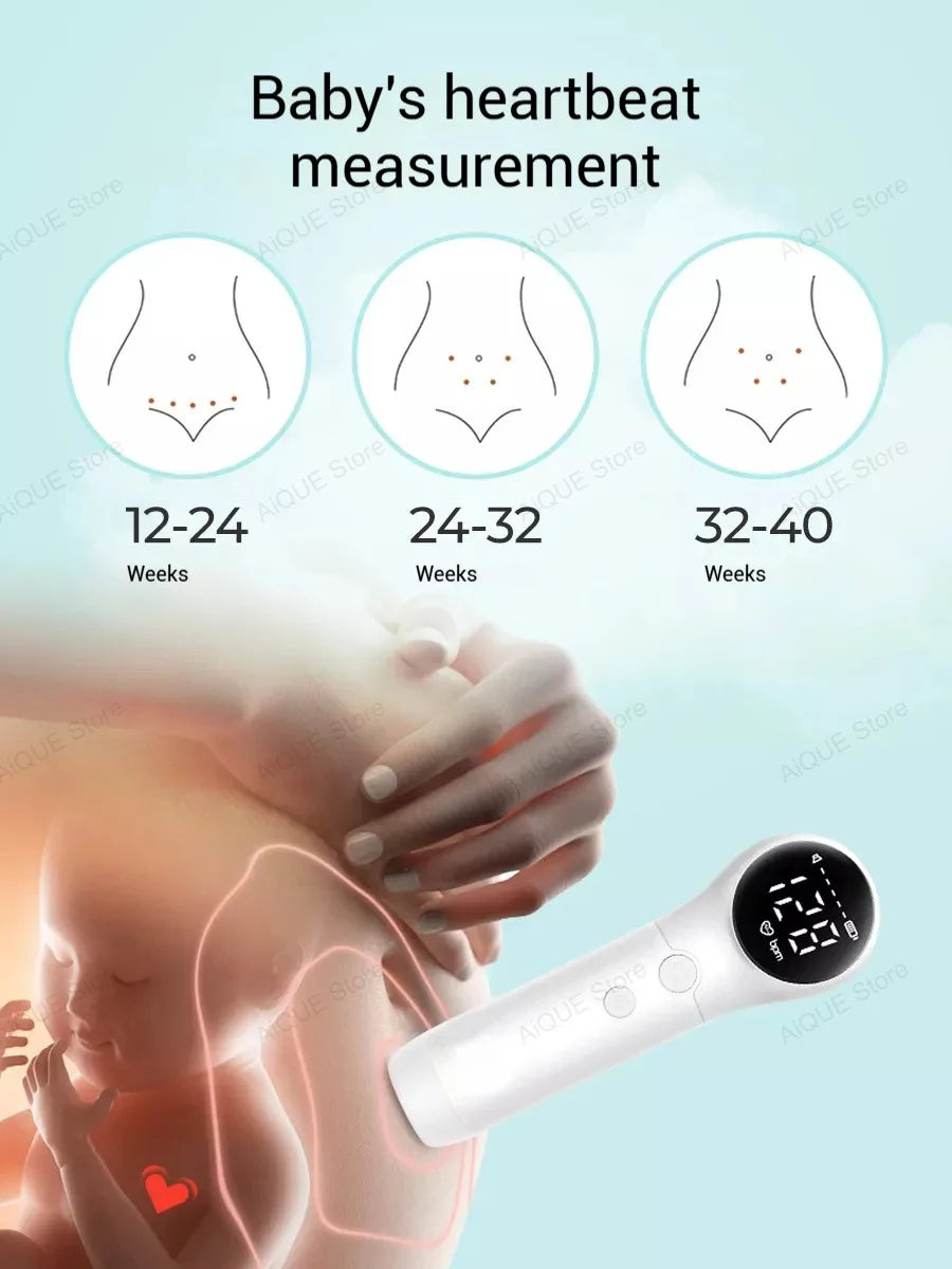 AiQUE ALL-IN-ON 2,5 MHz Fetal Doppler Ultraschall Baby Herz Detektor Schwangere Ultraschall Baby Herzschlag Monitor Für Schwangerschaft