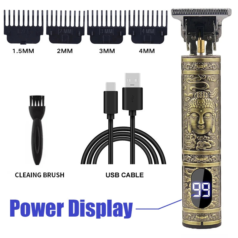 Carving T9 Vintage Professionelle Elektrische Haar Schneiden Maschine USB Aufladbare Tragbare Rasierer Trimmer Für Bart Pflege Beste Geschenk