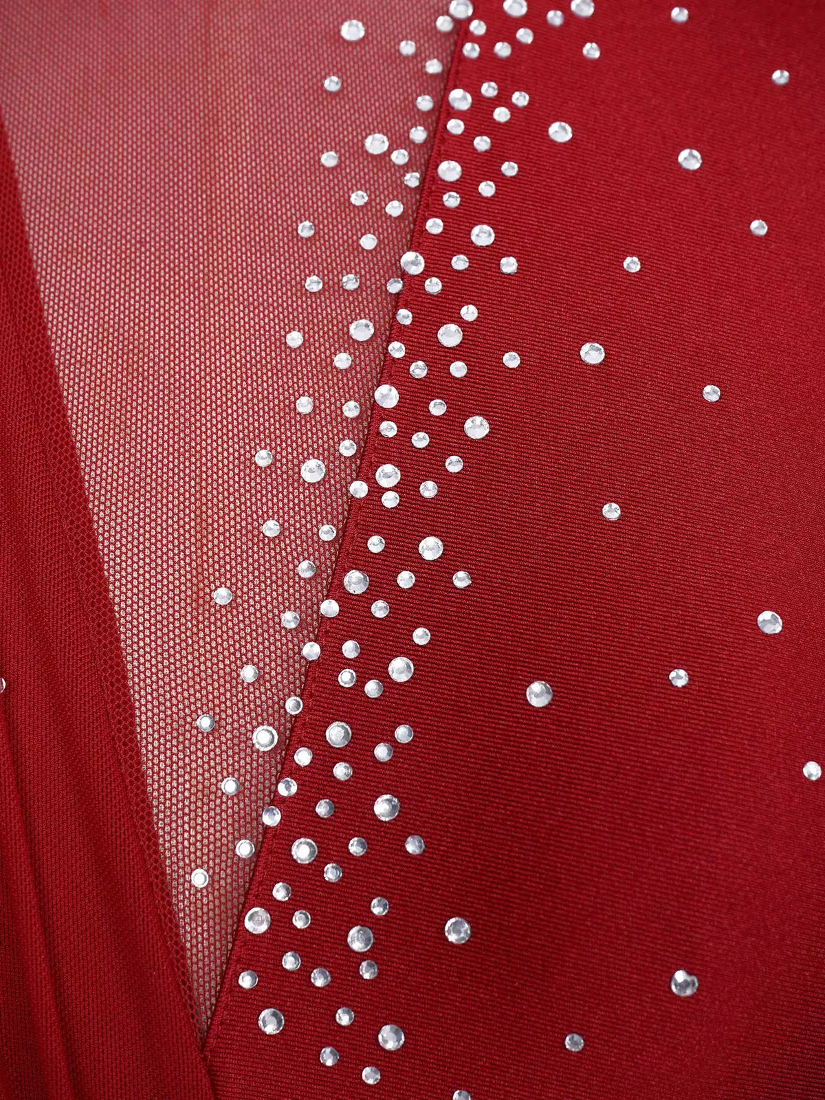 Damen-Ballettkleid mit Rüschen, lyrisches Tanzkleid, runder Kragen, ärmellos, Strass, rückenfrei, für Bühnenauftritte, Wettbewerb