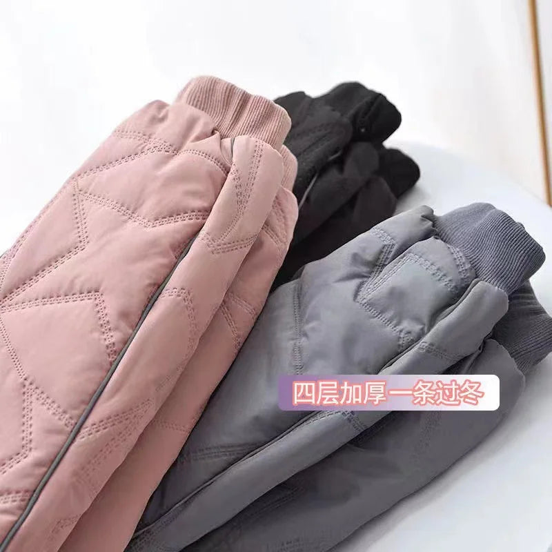 Kinder gepolsterte warme Baumwollhose Winter Kinder dick plus Samthose Herbst Teenager winddicht kältebeständig feste Hose 1–6 Jahre