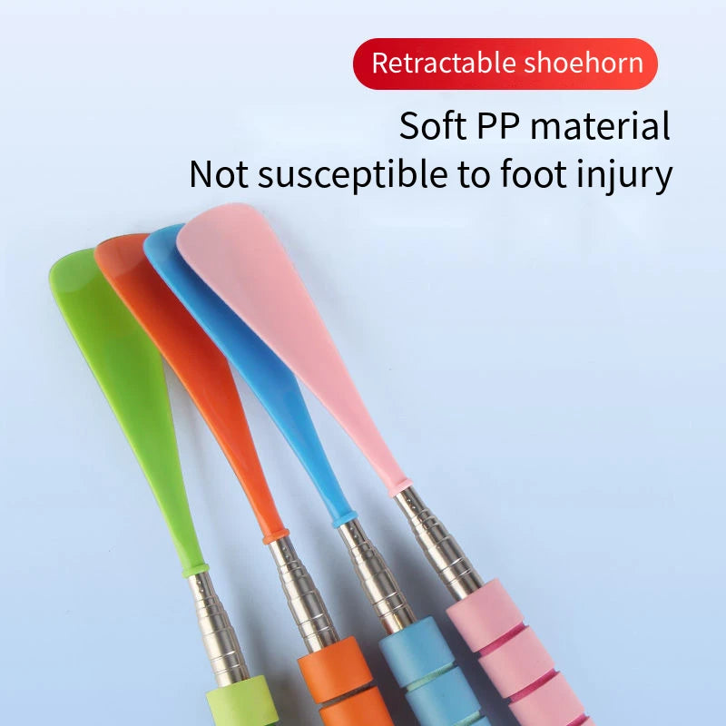 Extendable Long Shoe Horns, 30 cm–71 cm, Metal Shoe Horn, for Pregnant Women, Elderly, No Bending Over Shoe Spoon, 1 Piece