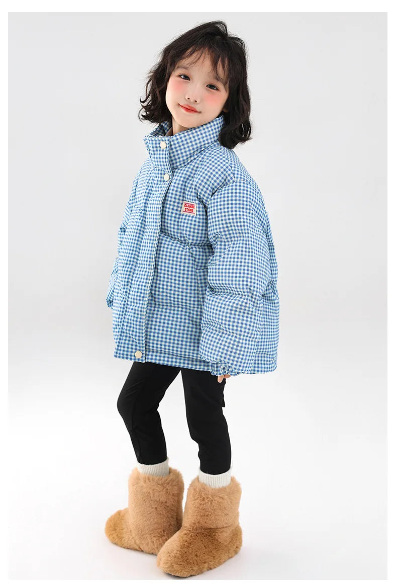 Kinder Verdicken Mantel Mädchen Warme Parka Winter Baumwolle Gefütterte Jacken Herbst Kinder Lange-sleeve Oberbekleidung Teen Zipper Tops 5-14Y