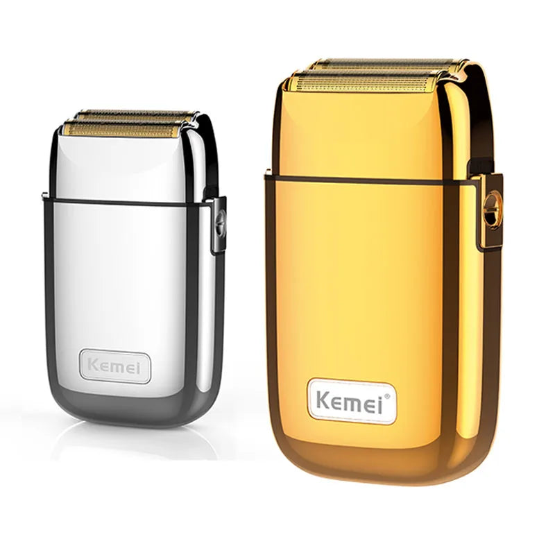 Kemei TX1 Ganzmetall-Elektrorasierer Männer Elektrorasierer Wiederaufladbarer Bartrasierer Schwimmender Haarschneider Gesichtspflege Rasiermaschine