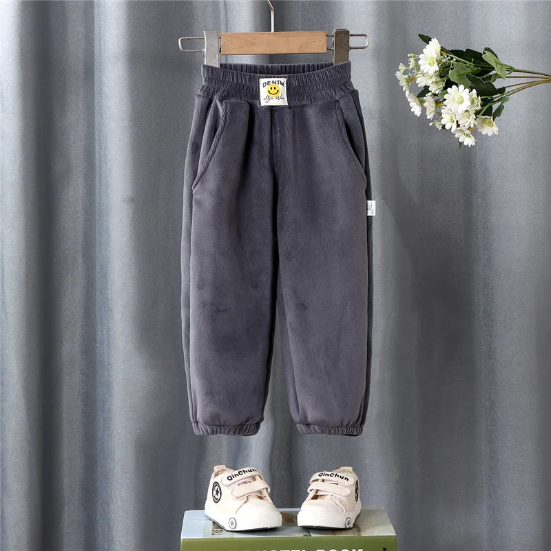 Winter Jungen warme Hosen große Kinder dick plus Samthose Kinder gepolsterte Baumwolle lange Hosen Herbst Teen lässige Cordhose
