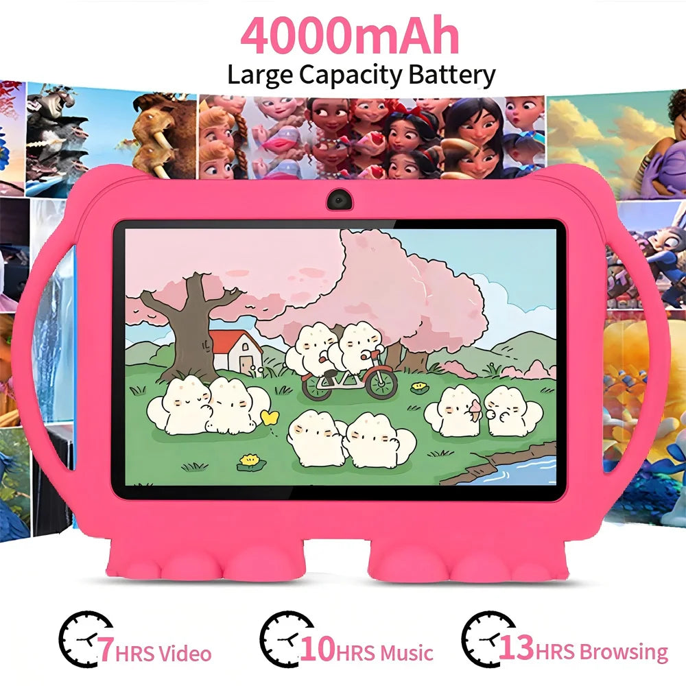 2025 Neues 5G WIFI 7-Zoll-Kindertablett 4 GB + 64 GB ROM Zeichnen und Lernen Tragbares Mini-Tablet Quad Core Dual-Kameras 4000 mAh