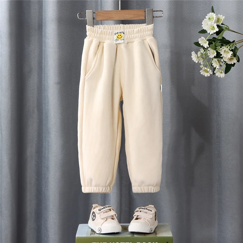 Winter Jungen warme Hosen große Kinder dick plus Samthose Kinder gepolsterte Baumwolle lange Hosen Herbst Teen lässige Cordhose