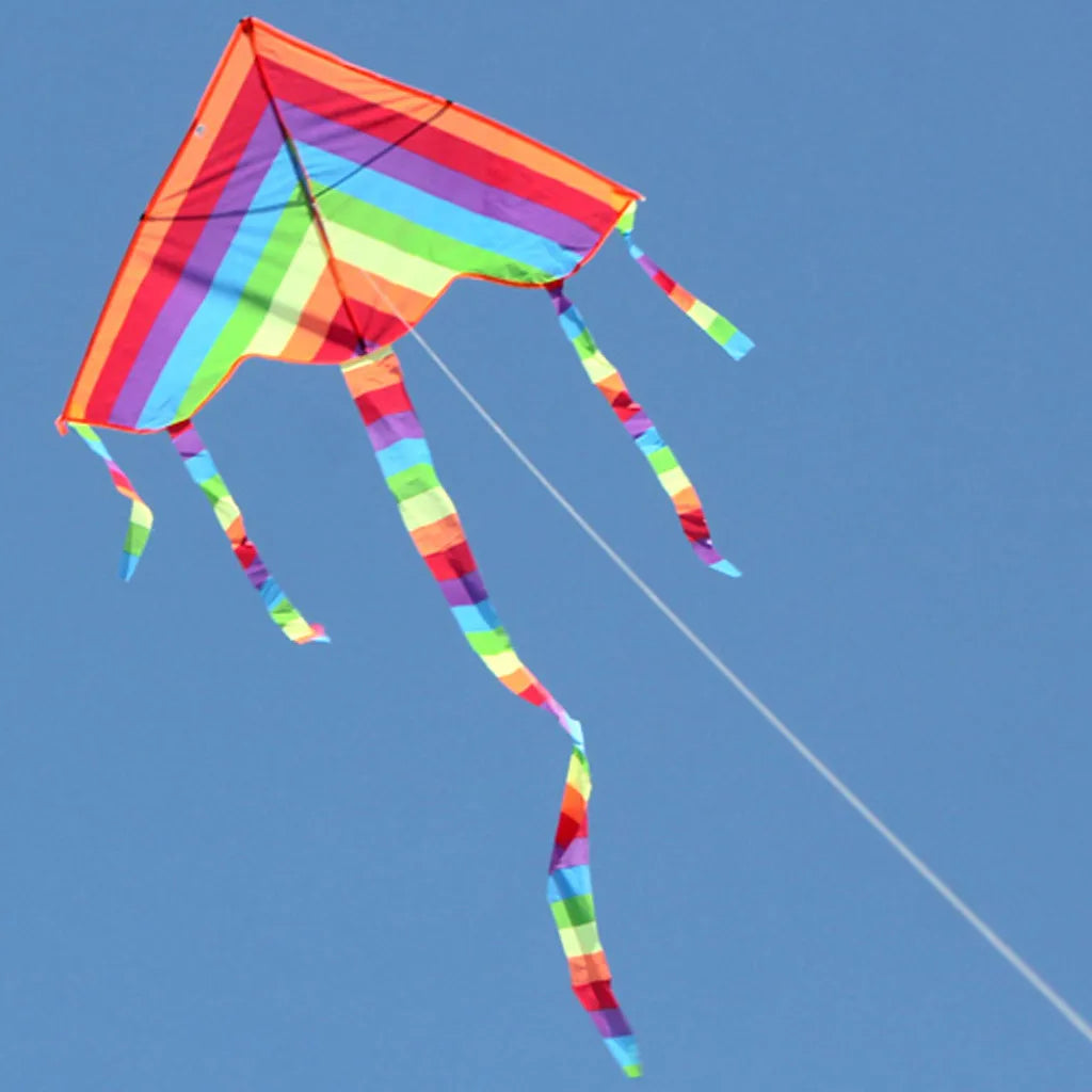 Easy fly bunte Regenbogen drachen Outdoor-Spaß Sport Strand Kinder Kinder buitenspeelgoed cometas de viento Outdoor-Spielzeug Drachen