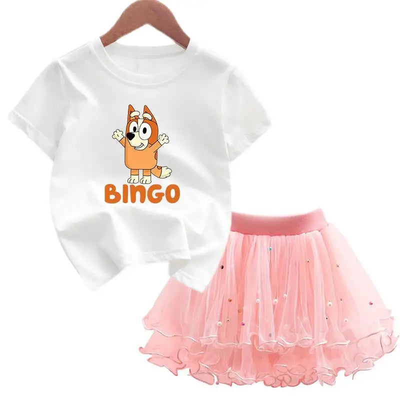 Bluey & Bingo Girls Dress Set