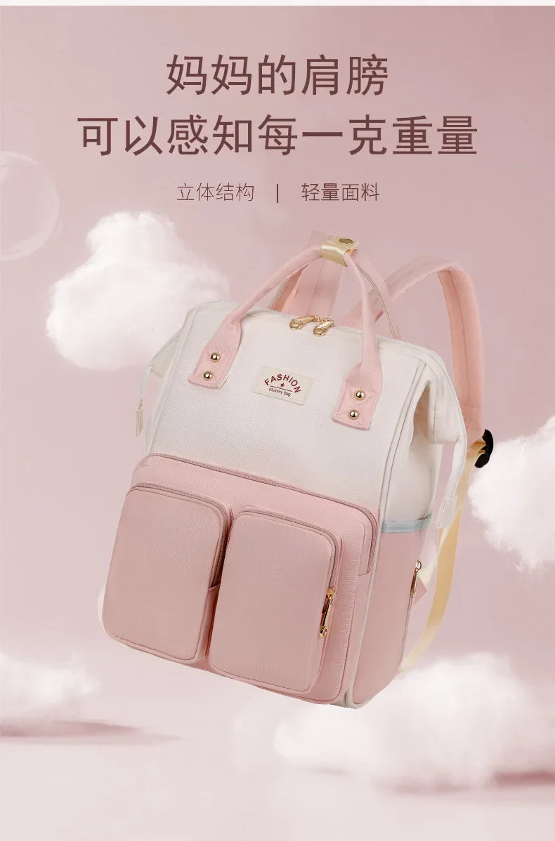 Multifunktionale Mama-Taschen mit großem Fassungsvermögen für Ausflüge, Reiserucksack, wasserdicht, tragbar, Mutter- und Babytasche, Damen-Rucksack