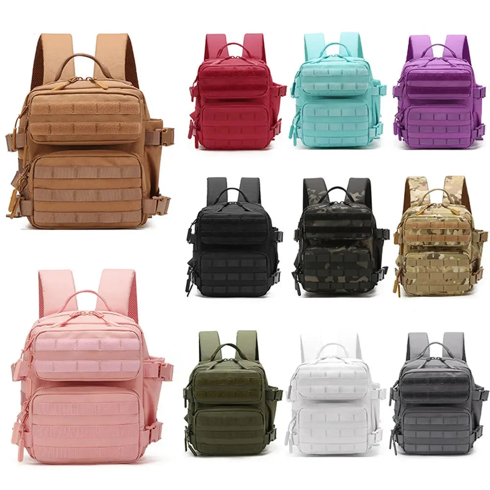 9L Sportrucksack MOLLE 3-Tage Bug Out Bag Mini Outdoor Pack für Damen Herren EDC Camping Wanderrucksack