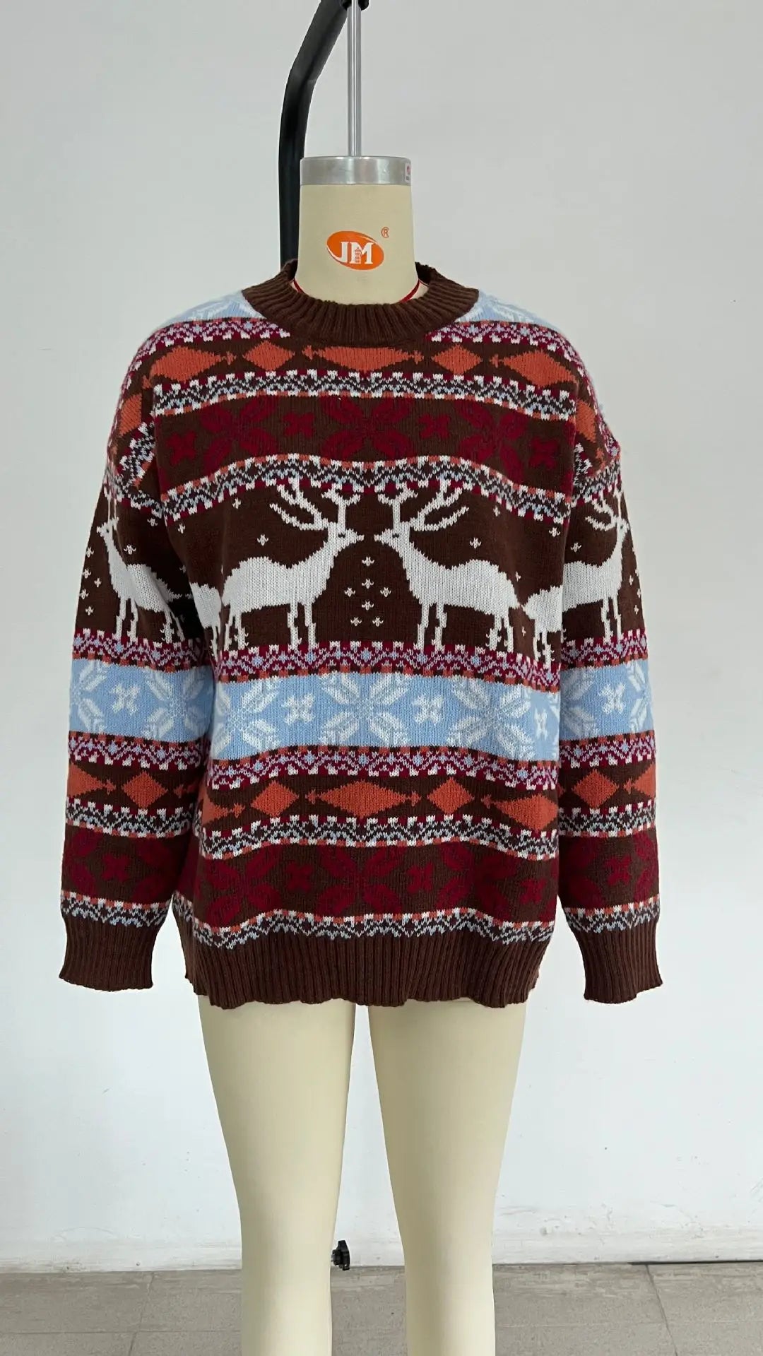 Autumn Pullover Damen Round Neck Long Sleeve Christmas Date Outdoor Vielseitiger Pullover Print Sweater Ropa De Invierno Para Mujer