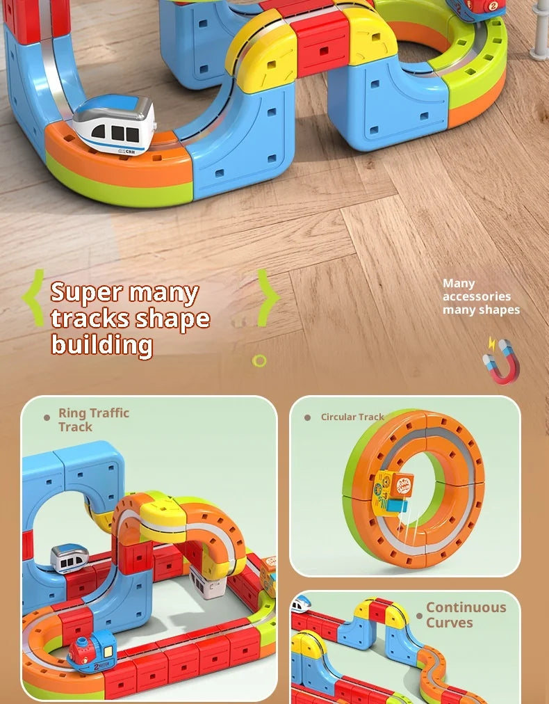 Magnetische Kugel Zug Set Für Kinder Mit Elektrische Lokomotive Diy Track Bausteine Stem Pädagogisches Bau Spielzeug Geburtstag
