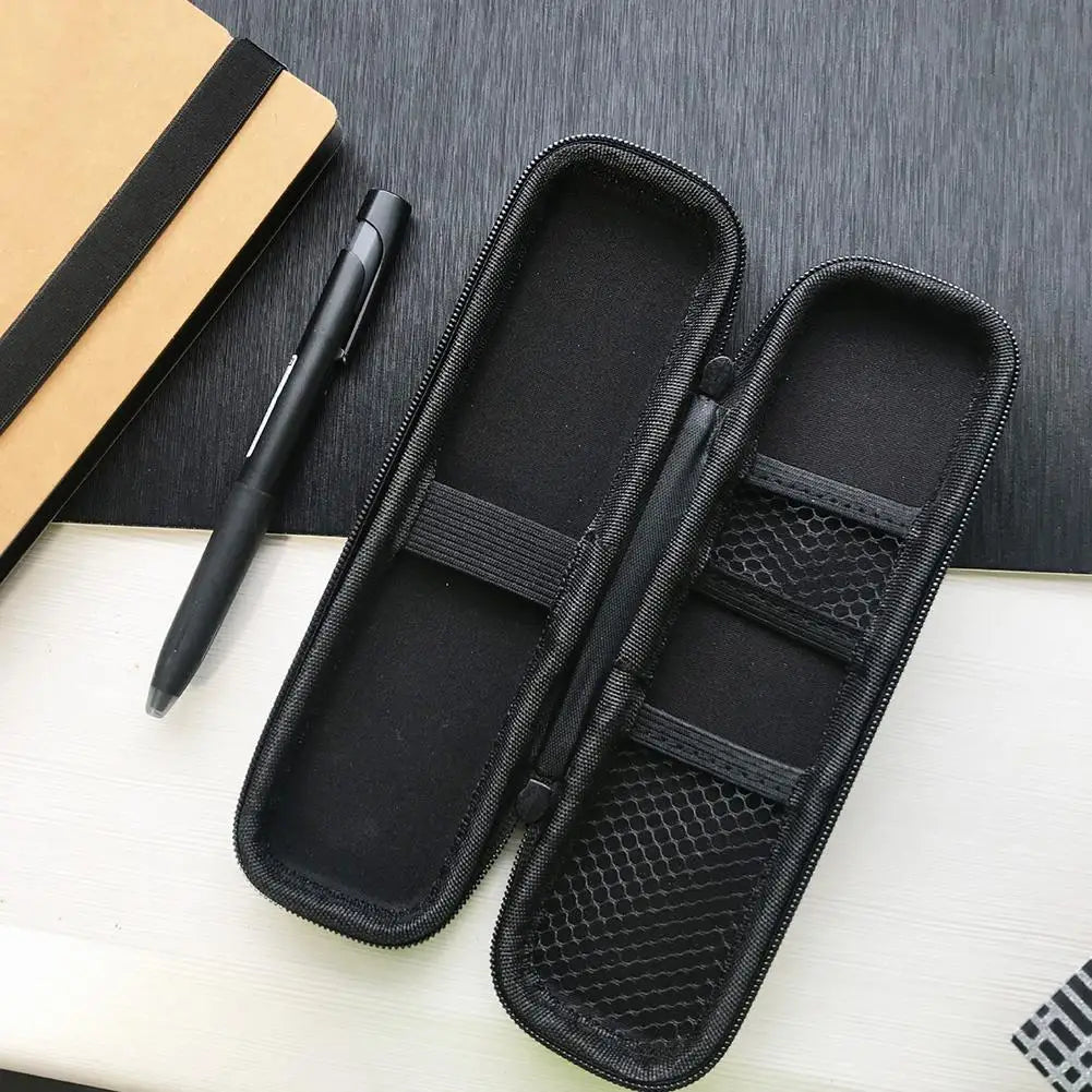 Schwarz EVA Hard Shell Stylus Stift Federmäppchen Halter Kopfhörer Mesh Lagerung Organizer Bleistift Reißverschluss Fall Schulbedarf
