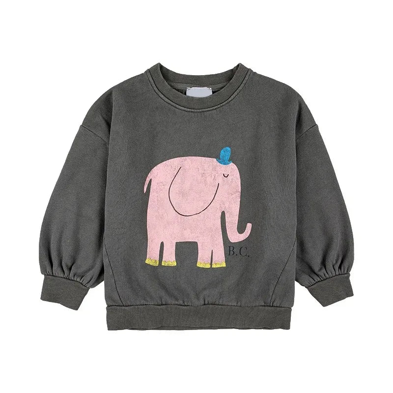 Koreanische INS 2024 kinder Herbst Winter Lange Hülse O-ansatz Sweatshirt Nette Tops für Mädchen Und Jungen Baby Pullover Kinder Kleidung