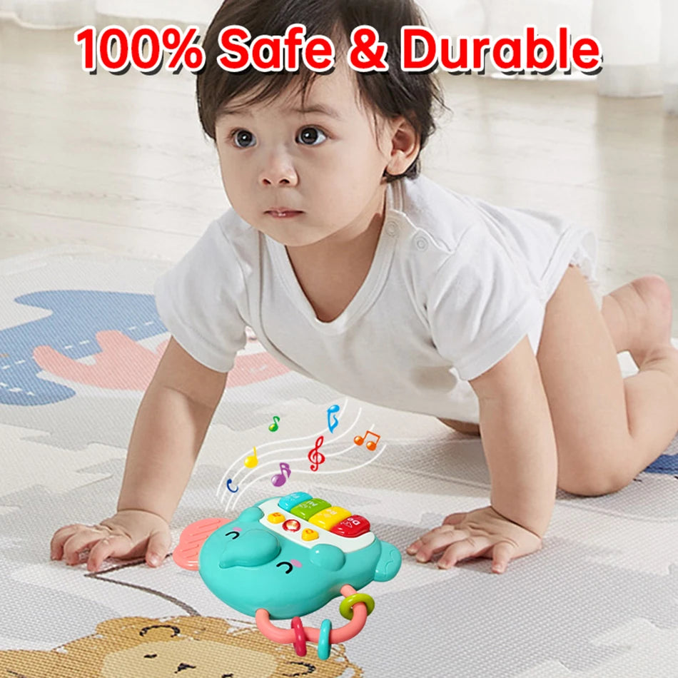 Kinder Cartoon Klavier Tastatur Spiel mit Tier Sounds Blinklicht Musik Baby Instrument Musik Spielzeug Pädagogisches Spielzeug Kinder Geschenke