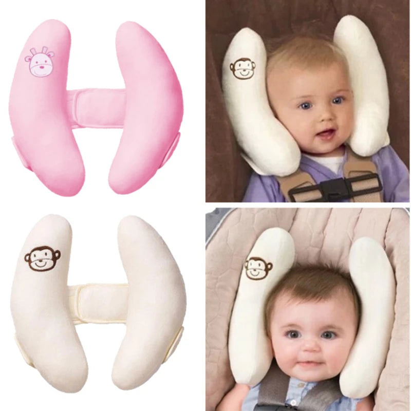 Toddler Neck Pillow, Stroller, Banana and Car Seat Head Support Cushion, Stroller Neck Support Pillow for Sleeping, Cartoon Flower
