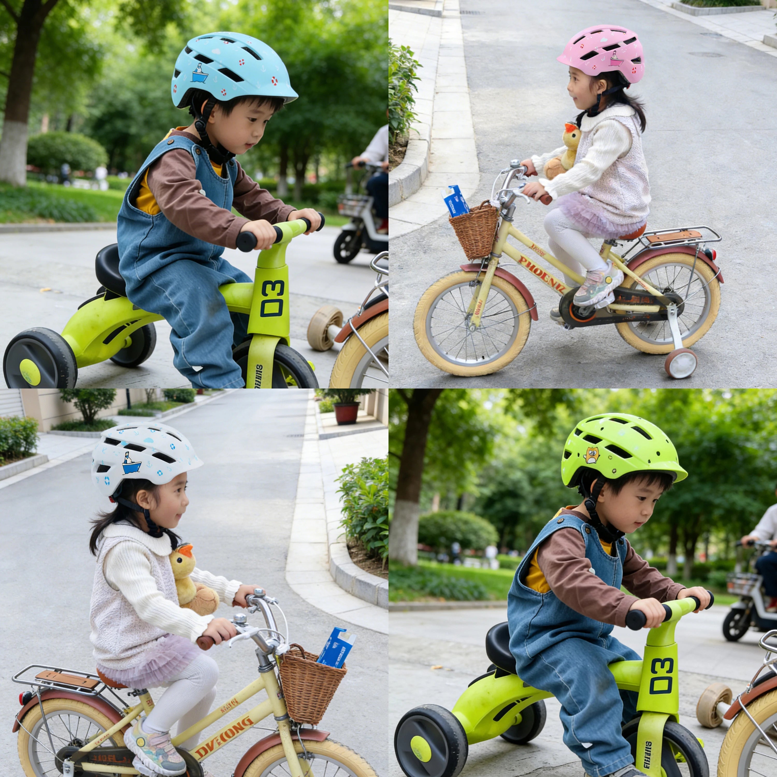 Fahrradhelme für Kinder von 3-14 Jahren, verstellbar, für Jungen und Mädchen, leichter Multisport-Helm für Roller und Fahrrad, Größe S/M