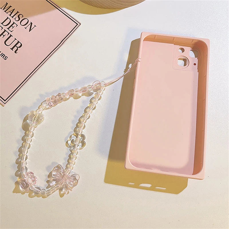 Pink Bear Phone Strap Charm