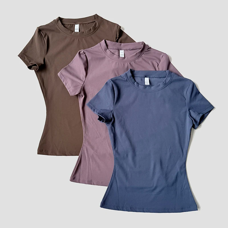 Frauen Yoga Top Nahtlose Sport T Shirts Fitness Kleidung Kurzarm Yoga Shirt Gym Top Laufen Active Wear