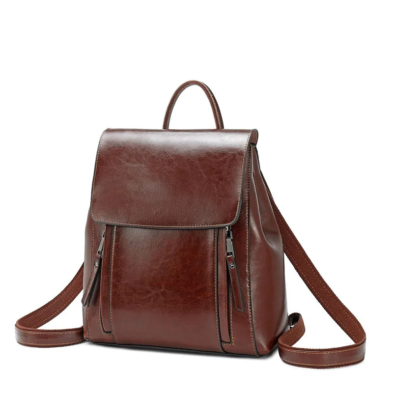 Frauen Rucksack Kreuz körper Schulter Tasche Aus Echtem Leder Mädchen Schule Weibliche Natürliche Haut Buch Laptop Rucksack Messenger Taschen