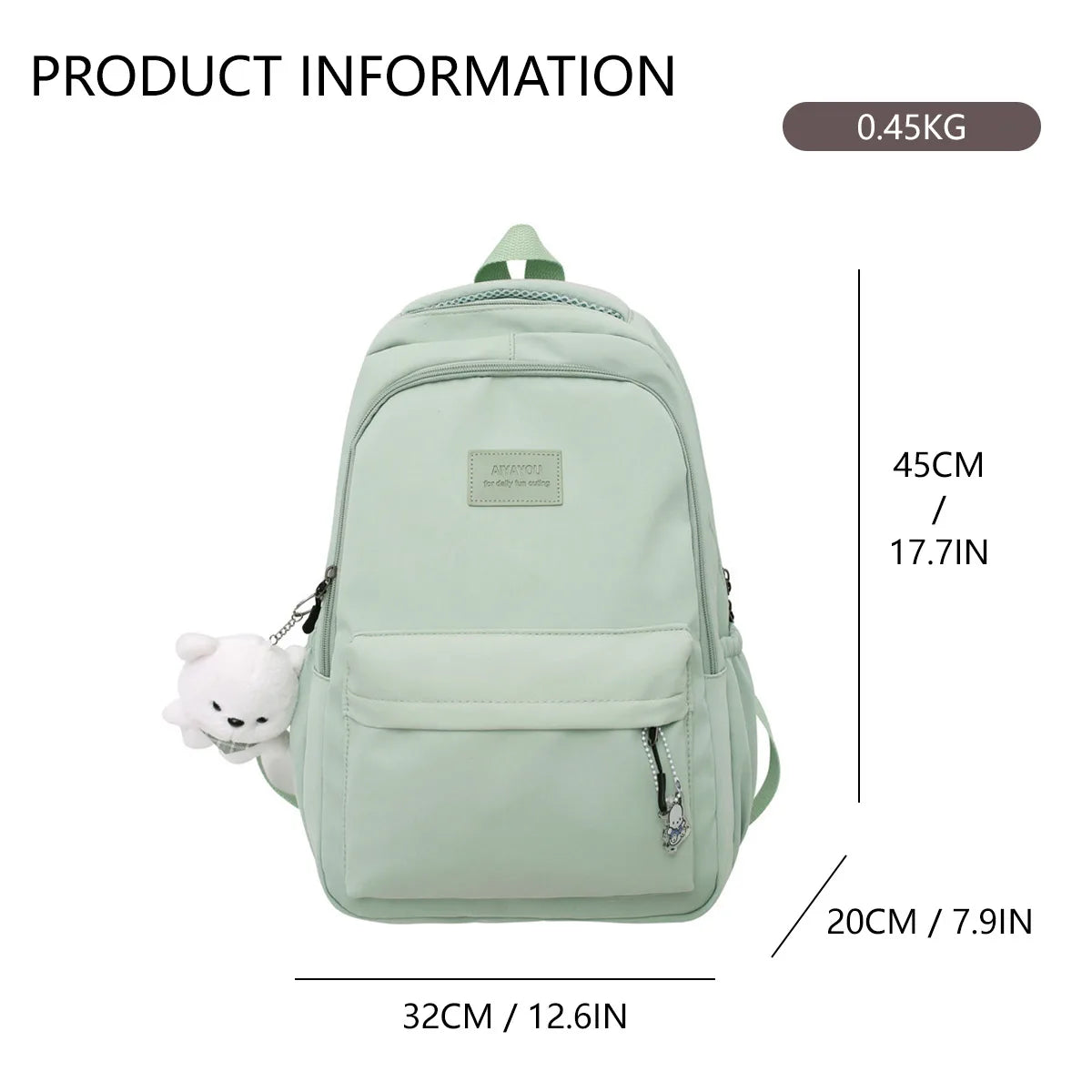 Trendy Waterproof School Backpack
