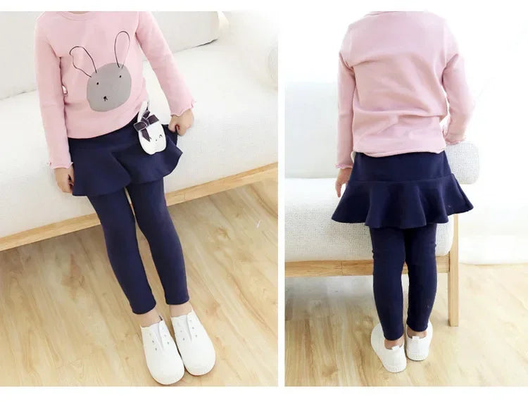 Neue Baby Mädchen Leggings Spitze Prinzessin Rock-hosen Frühling Herbst Kinder Dünne Rock Hosen für 2-7 Jahre kinder Kleidung