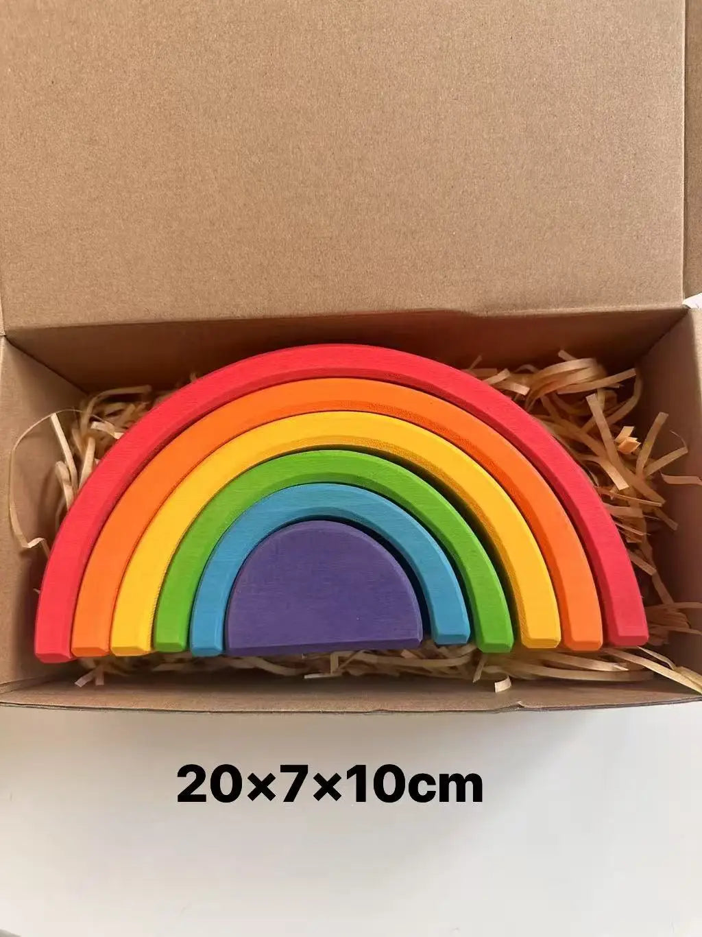 Regenbogen-Holzstapelblöcke