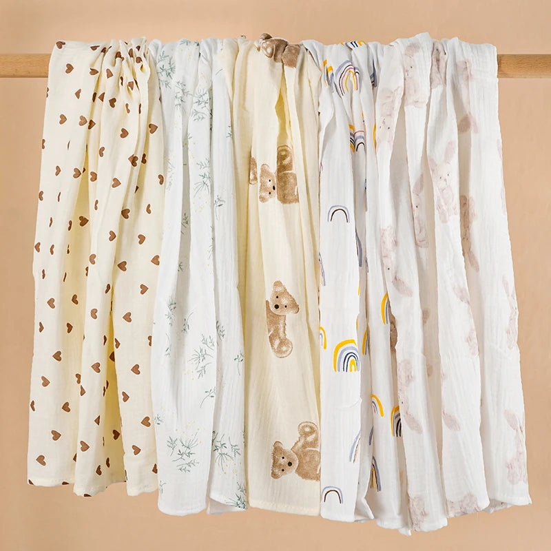 100X 100 cm Baby Decke für Neugeborene Baumwolle Musselin Swaddle Decke Bettwäsche Säuglings Bad Handtuch Baby Artikel Mutter kinder