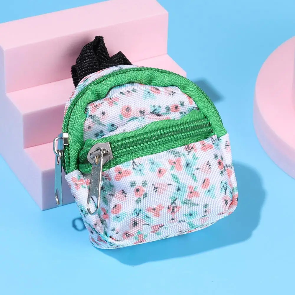 Puppen rucksäcke Puppe Minit aschen Mini Reiß verschluss Rucksack Puppen rucksack niedliche Schult aschen Puppen zubehör Spielzeug zubehör für Puppenspiel
